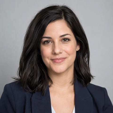 AI-generated portrait of fictional candidate Sophie Laurent